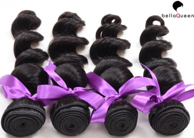 Χαλαρές κυμάτων φυσικές μαύρες περούκες δαντελλών ανθρώπινα μαλλιών πλήρεις κανένα σκόρπισμα