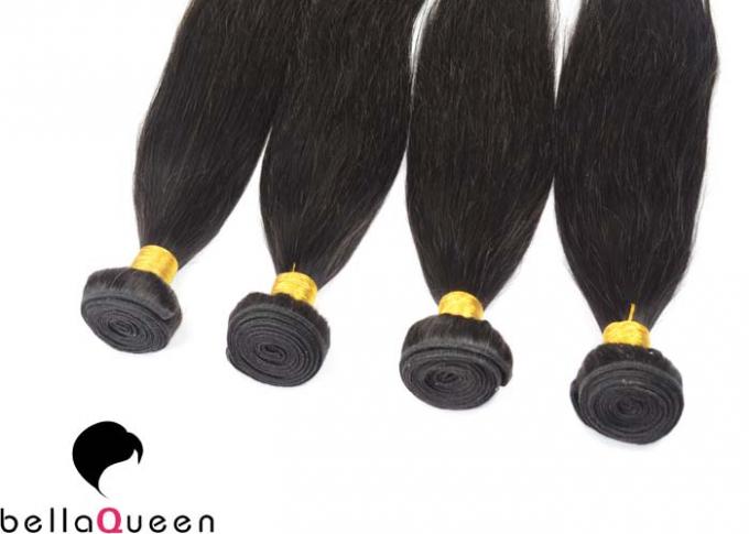 Μαλακά φυσικά μαύρα ευθέα ελεύθερα ανθρώπινα μαλλιά Weft 95-105g σύγχυσης