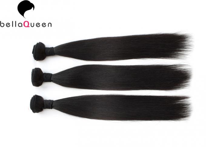 Βαθμός επέκταση ανθρώπινα μαλλιών 6A Virgin Remy για τις μαύρες γυναίκες, ευθέα ανθρώπινα μαλλιά